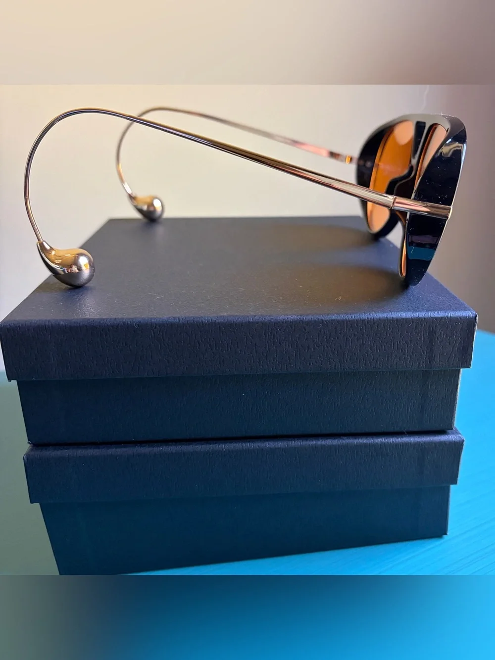 Aviator Sunglasses with Orange Lenses